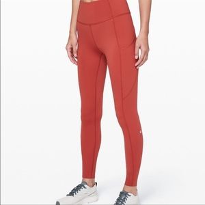 Lululemon Fast and Free tight Cayenne Orange